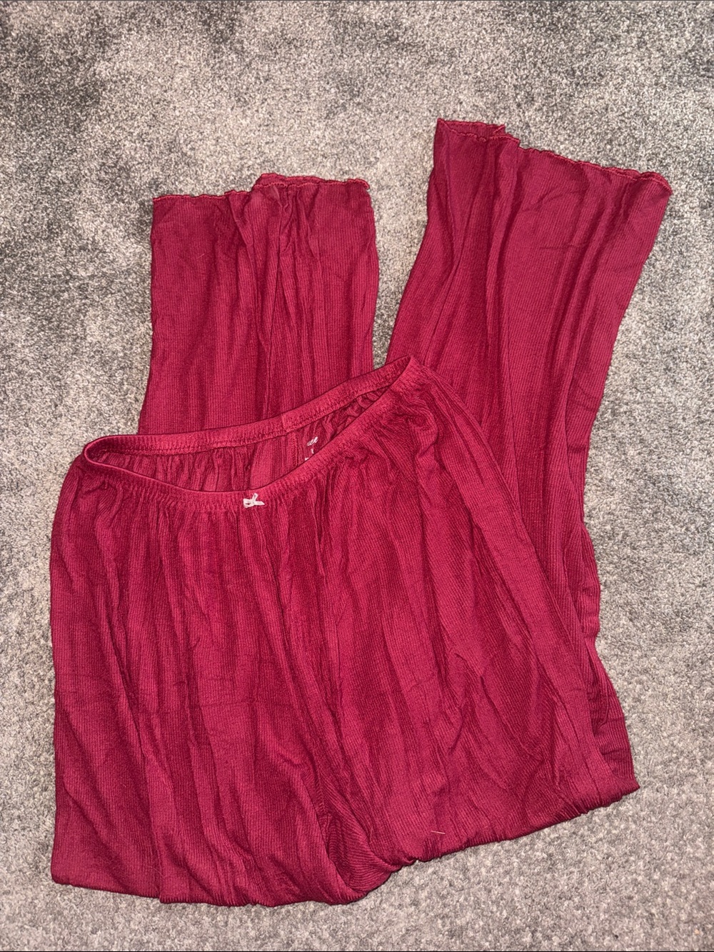 aerie Ribbed Lounge Pants in Brick Red